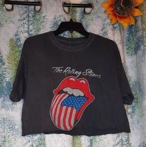 THE Rolling stones cut off t-shirt gray sz large